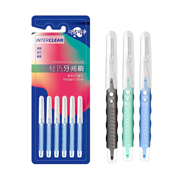 DuPont Nylon Bulu Sikat Interdental Fleksibel yang Lentur